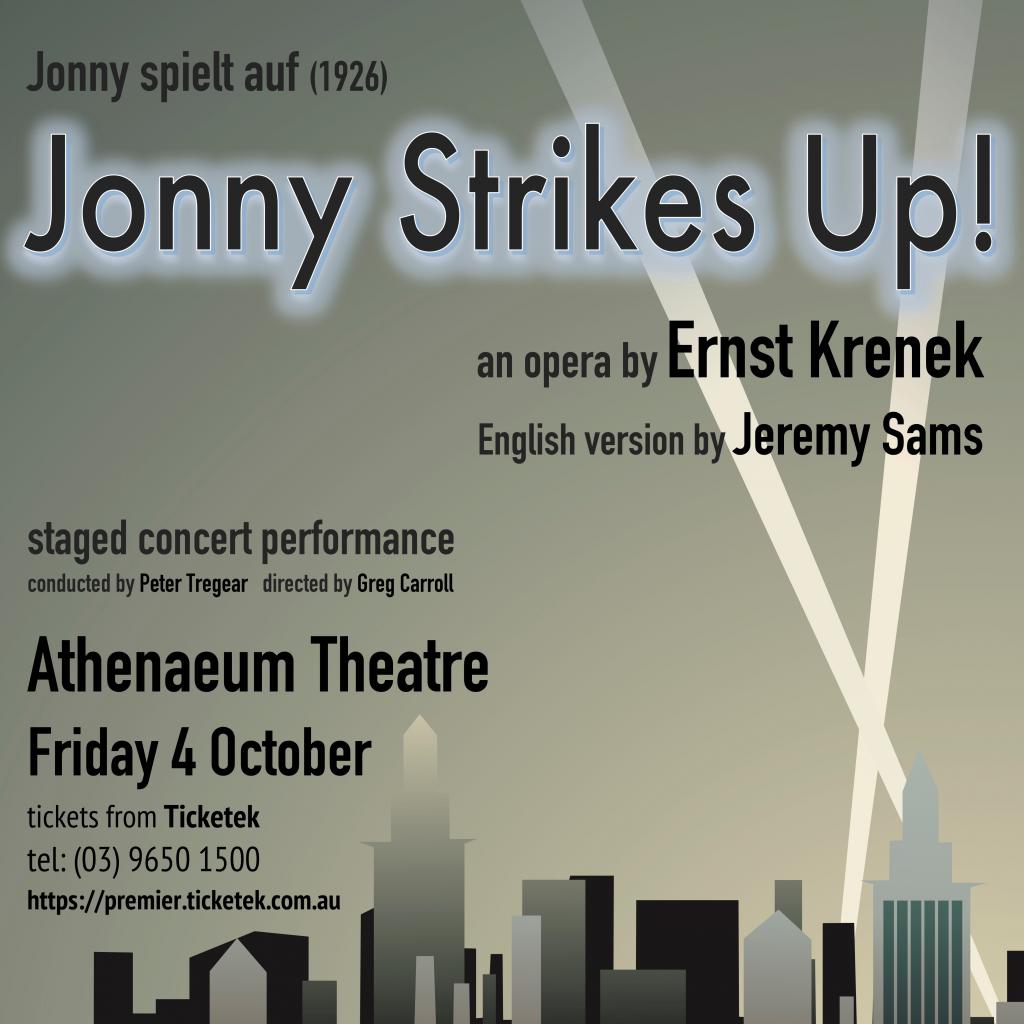 Jonny Strikes Up! Poster Aufführung Australien