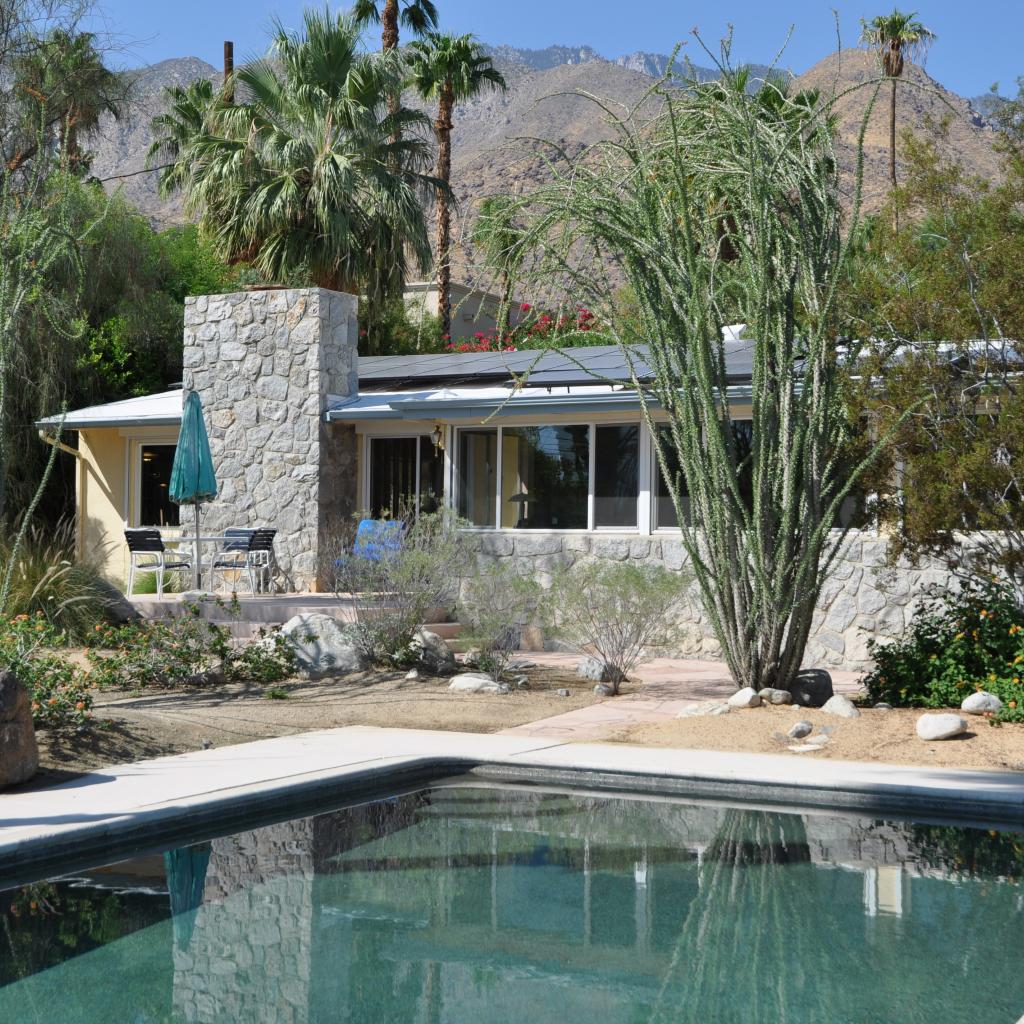 Krenek Haus Palm Springs Kalifornien, Kakteen, Berge, Pool