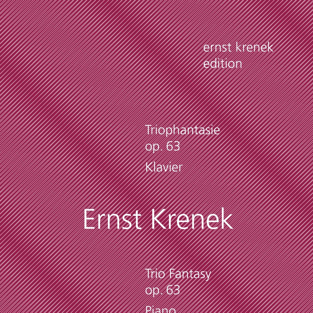 Titelblatt Triophantasie Klavier / Partitur Ernst Krenek
