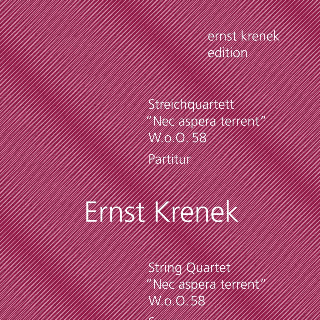 Cover Band 3 Ernst Krenek Edition Streichquartett W.o.O. 58