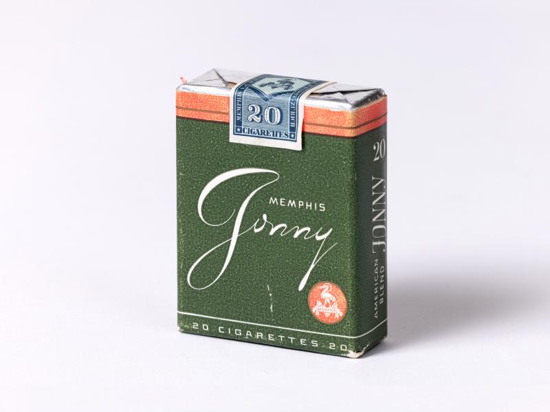 Jonny Zigarettenschachtel nach 1950 im grünen Design