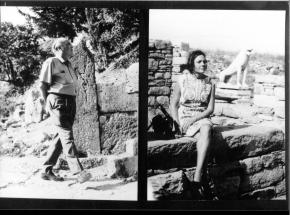 Doppelportrait von Ernst Krenek und Gladys Nordenstrom Krenek, Hochzeitsreise Griechenland 1960