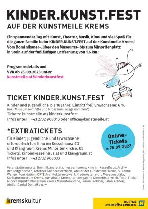 Flyer KINDER.KUNST.FEST 2023 Rückseite