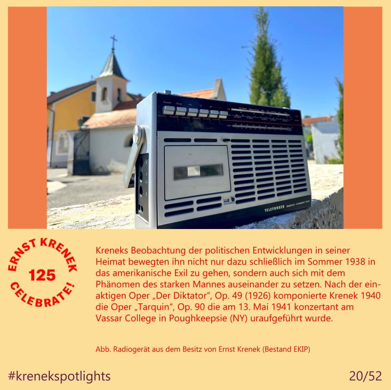 Radiogerät aus dem Besitz von Ernst Krenek