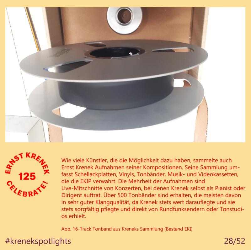 16-Track Tonband aus Kreneks Sammlung (Bestand EKI)