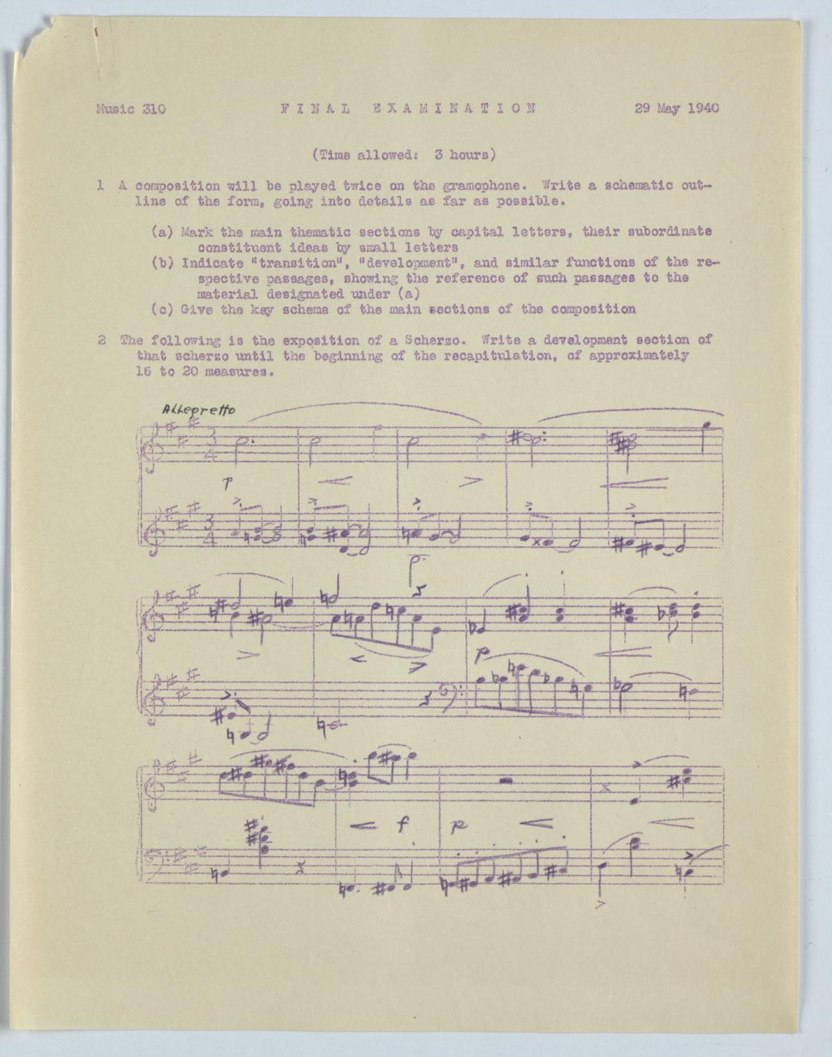 Final Examination: An exam with Ernst Krenek